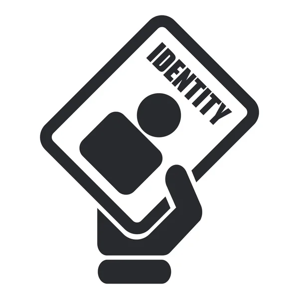 Vector illustration of single ID card icon — Stock Vector