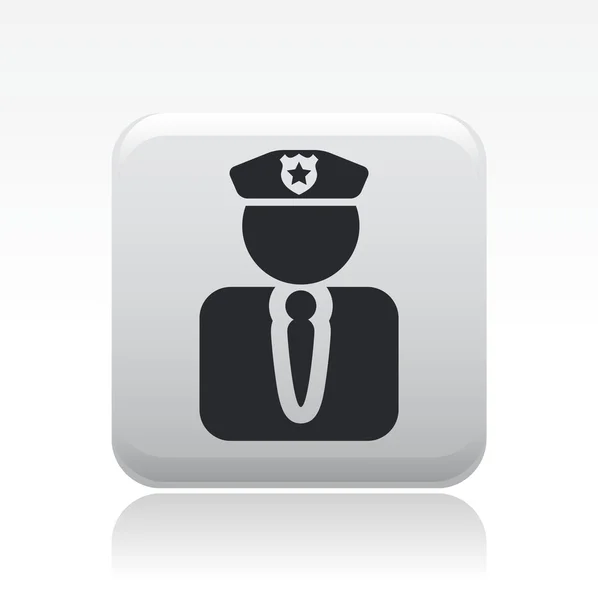 Vector illustration of single cop icon — Stock Vector