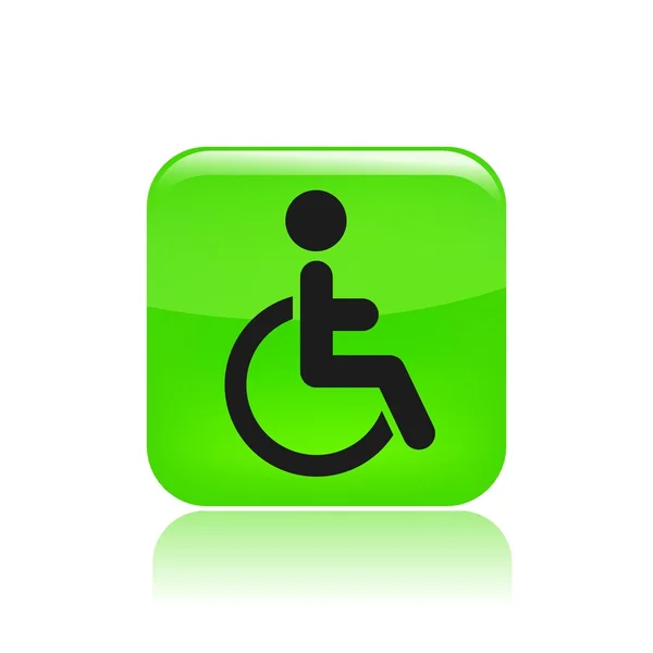 Vectorillustratie van enkele handicap pictogram — Stockvector