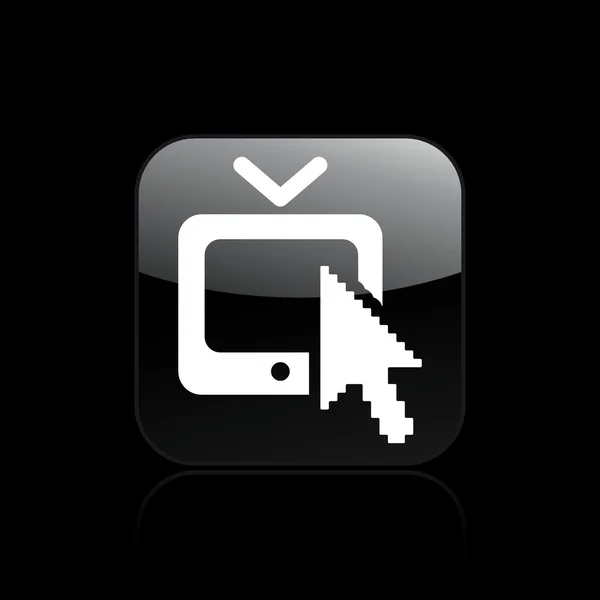Ilustración vectorial del icono de web tv aislado — Vector de stock