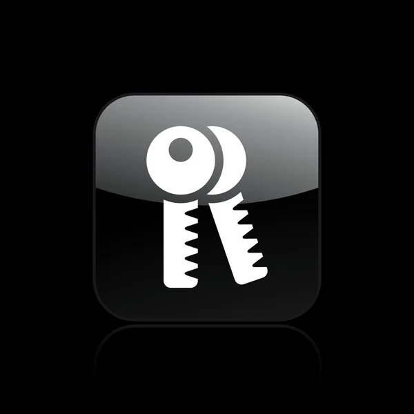 Vector illustration of single keys icon — Stock Vector