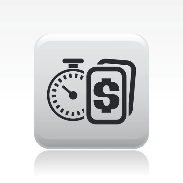 Vector illustration of single time money icon — Stock Vector