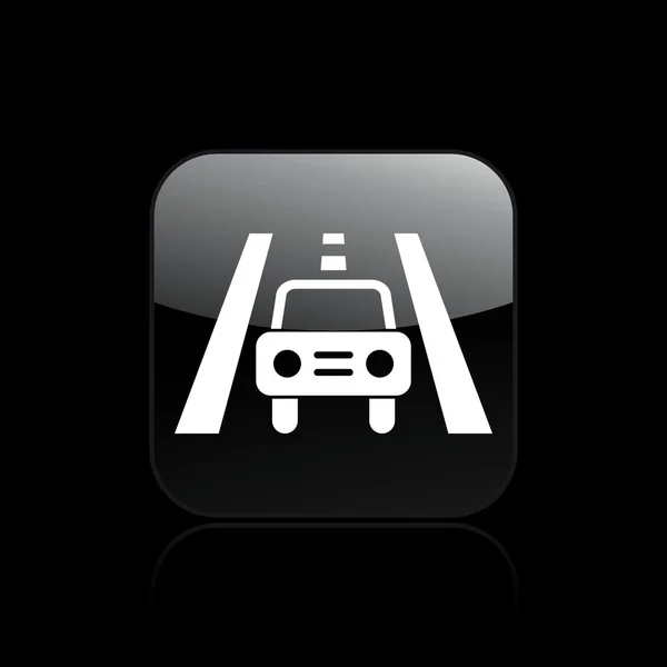 Vector illustration of single road car icon — Stock Vector