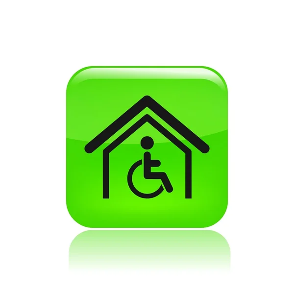 Vector illustration of single handicap home icon — Stock Vector