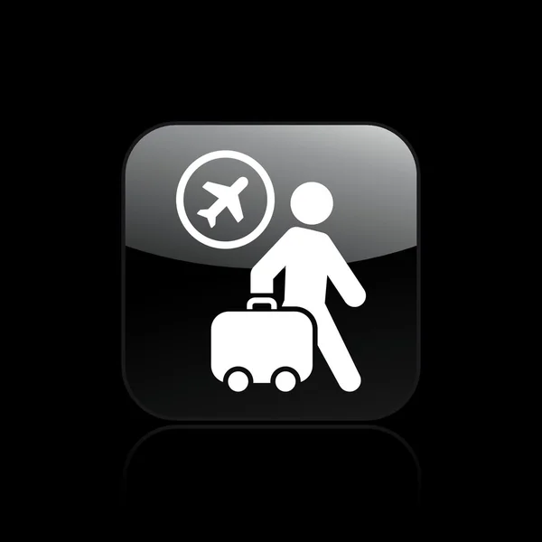 Ilustração vetorial do ícone de aeroporto único — Vetor de Stock