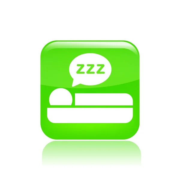 Illustrazione vettoriale dell'icona del sonno singolo — Vettoriale Stock