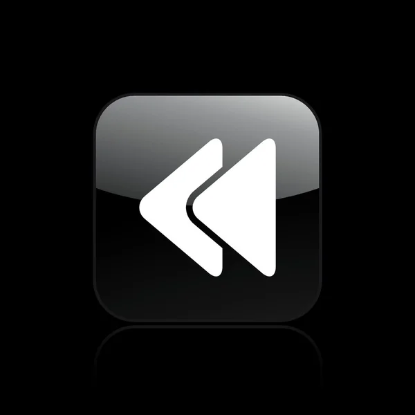 Illustrazione vettoriale dell'icona del single rewind — Vettoriale Stock