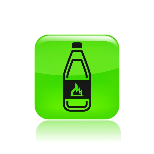 Illustration vectorielle de l'icône bouteille unique — Image vectorielle
