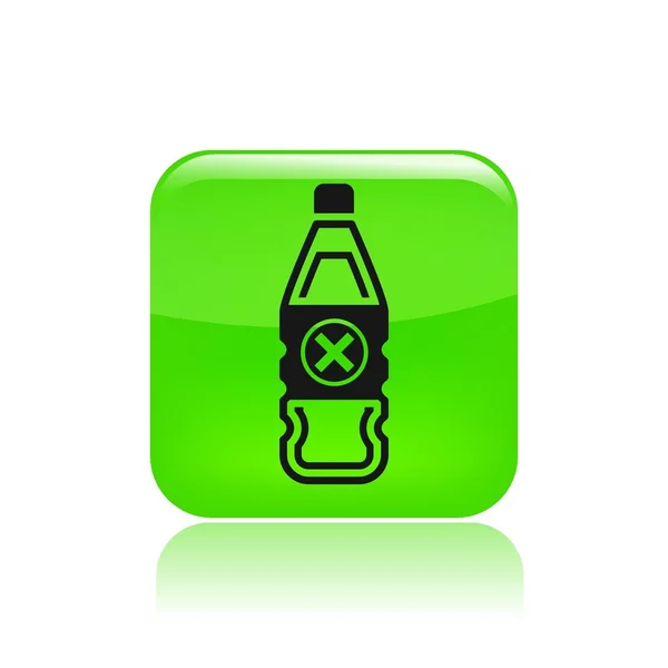 Ilustracja wektorowa jednej butelce ikony — Wektor stockowy