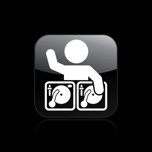 Illustrazione vettoriale dell'icona del singolo dj — Vettoriale Stock