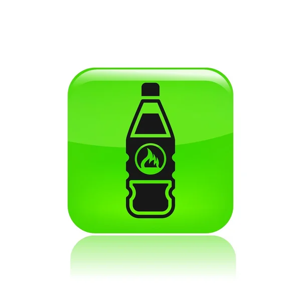 Vector illustration of single bottle icon — Stock Vector