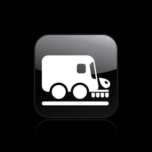 Ilustração vetorial do ícone do limpador de estrada único — Vetor de Stock