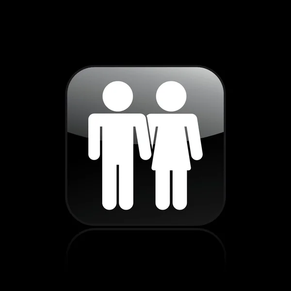 Illustration vectorielle de l'icône du couple isolé — Image vectorielle