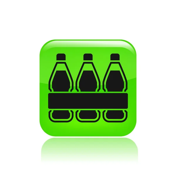 Vectorillustratie van enkele flessen pictogram — Stockvector