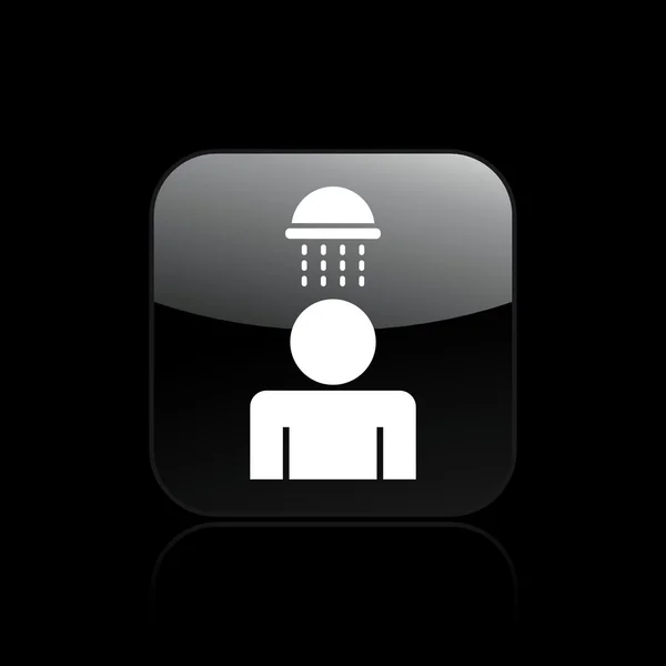 Vector illustration of single shower icon — Stock Vector