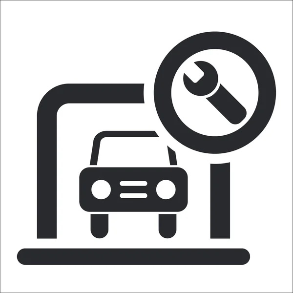Ilustração vetorial do ícone de garagem única — Vetor de Stock
