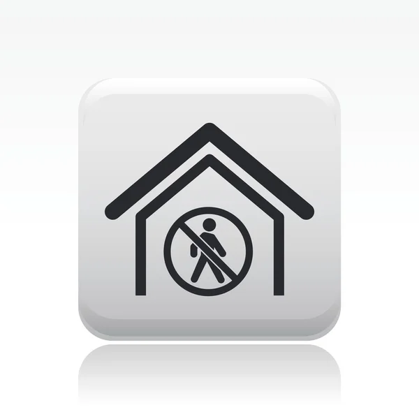 Illustrazione vettoriale dell'icona ad accesso singolo vietata — Vettoriale Stock