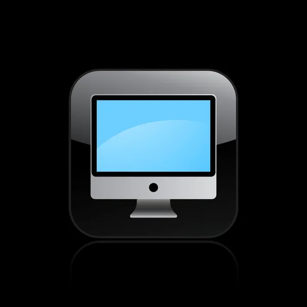 Illustration vectorielle d'une icône PC unique — Image vectorielle