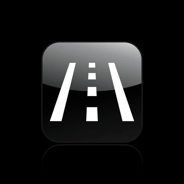 Illustrazione vettoriale dell'icona stradale singola — Vettoriale Stock