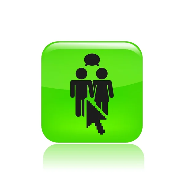Ilustração vetorial do ícone de amor único na web —  Vetores de Stock