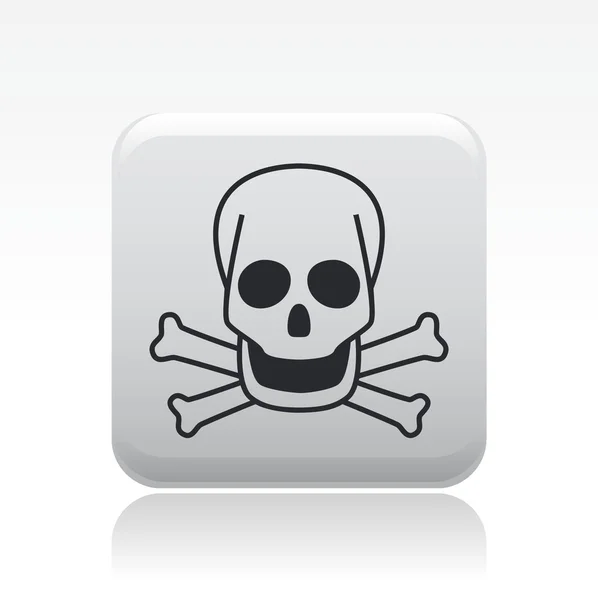 Vector illustration of isolated skull icon — Stock Vector