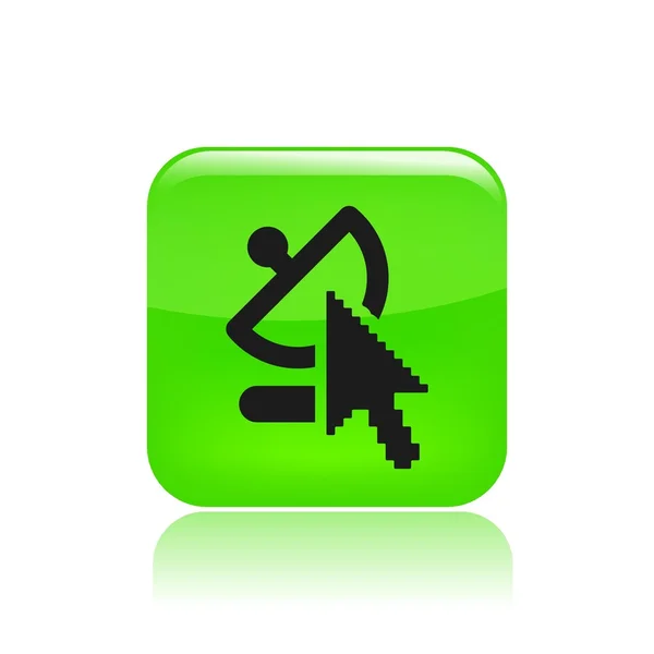 Ilustración vectorial del icono de la antena web única — Vector de stock
