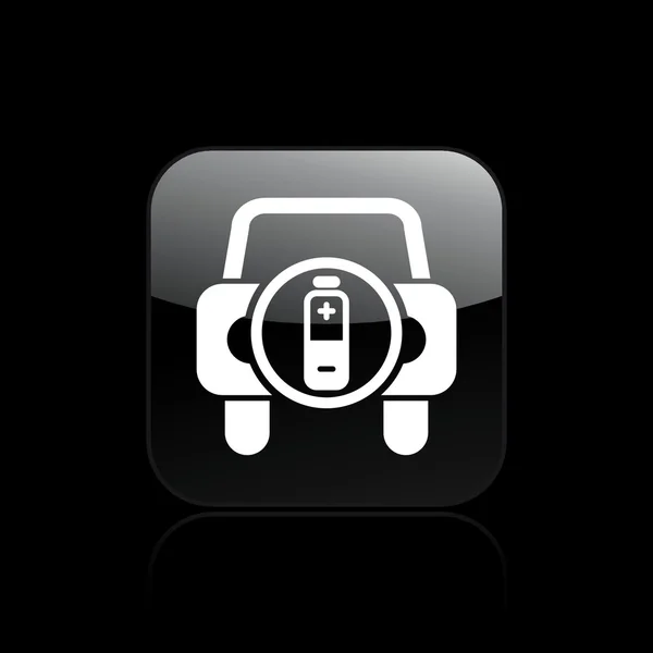Vector illustration of single car battery icon — Stock Vector