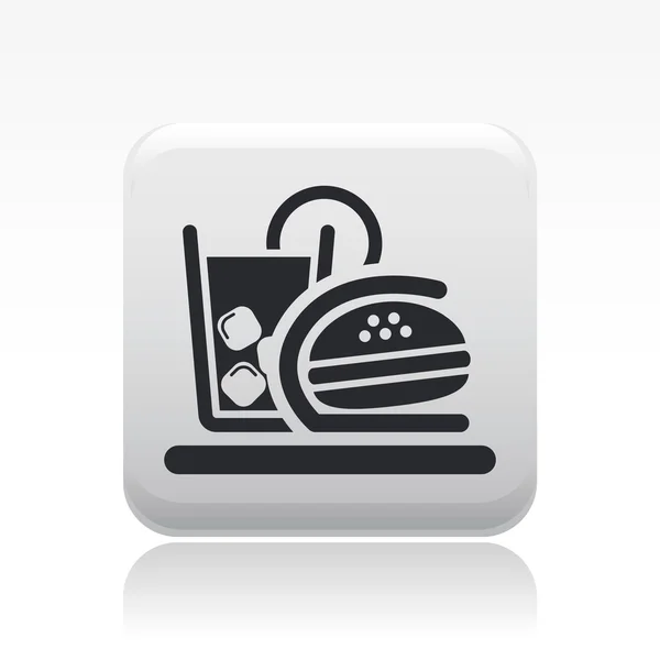 Vector ilustración de un único icono de comida rápida — Stockvector