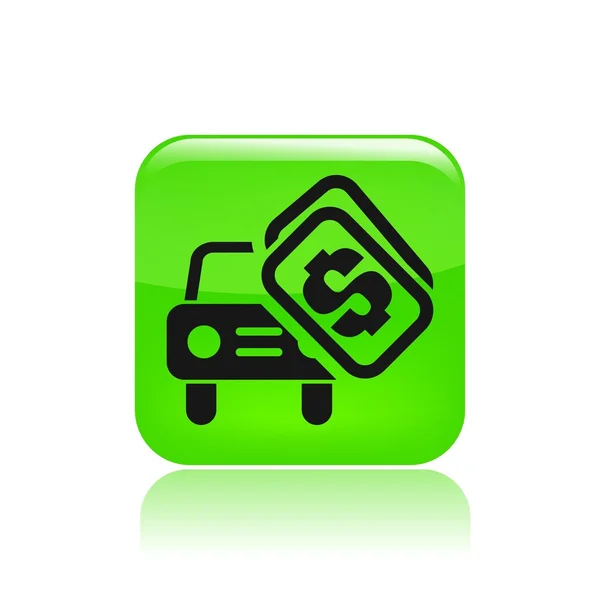 Illustration vectorielle de l'icône de voiture de vente unique — Image vectorielle