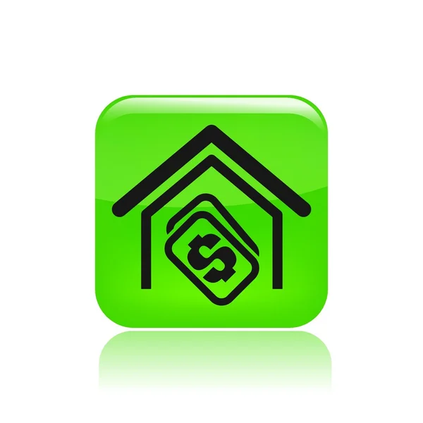 Illustrazione vettoriale dell'icona immobiliare unica — Vettoriale Stock
