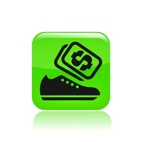 Illustration vectorielle de l'icône de vente de chaussures simples — Image vectorielle
