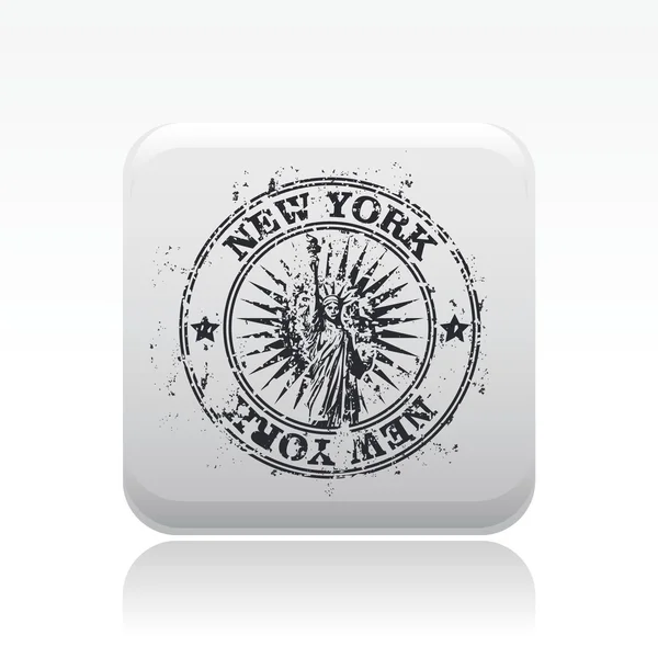 1 つのニューヨーク アイコンのベクトル イラスト — ストックベクタ