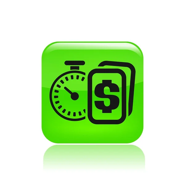 Vector illustration of single time money icon — Stock Vector