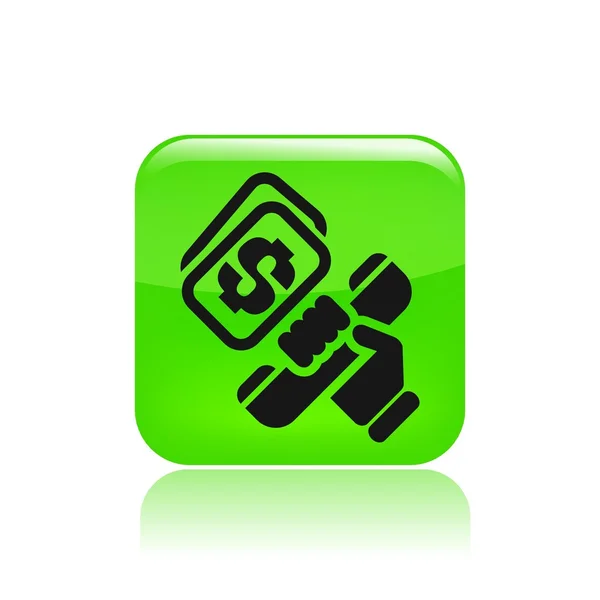 Illustration vectorielle de l'icône du prix du téléphone unique — Image vectorielle