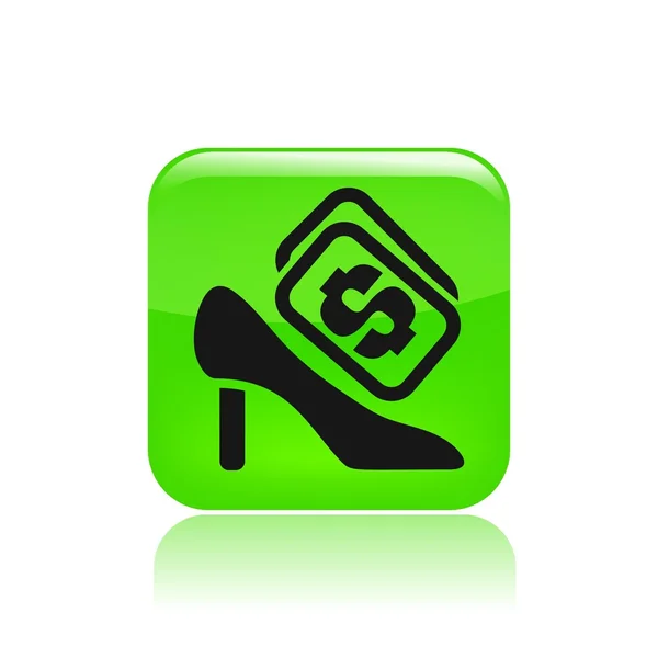 Vector illustration of single shoe icon — Stock Vector