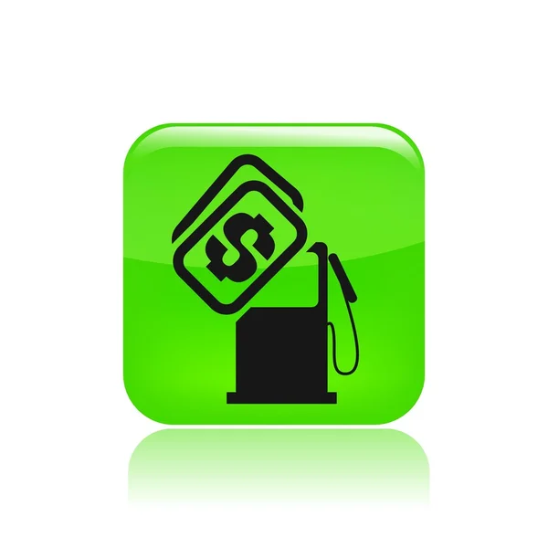 Illustrazione vettoriale dell'icona del prezzo del carburante singolo — Vettoriale Stock
