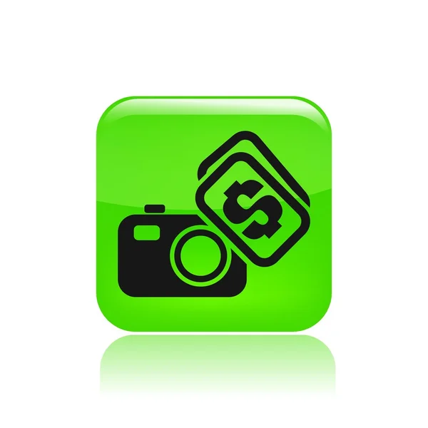 Vector illustration of single photo sale icon — Stock Vector