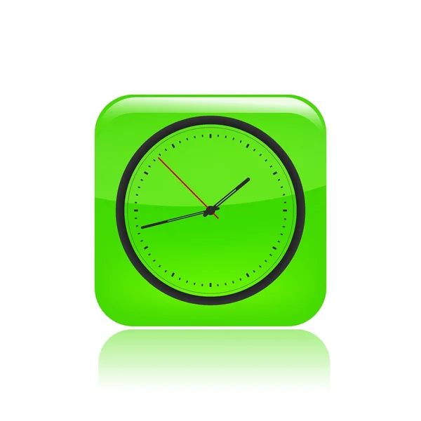 Ilustracja wektorowa ikona na białym tle zegar — Wektor stockowy