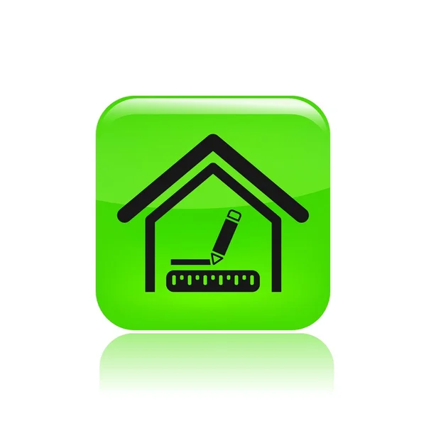 Ilustração vetorial do ícone de design de casa única — Vetor de Stock