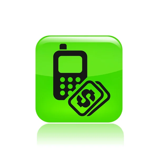 Ilustracji wektorowych z jednego telefonu cena ikona — Wektor stockowy