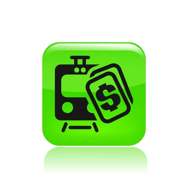 Illustration vectorielle de l'icône du prix d'un train — Image vectorielle