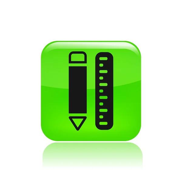 Ilustracja wektorowa ikona jeden ołówek — Wektor stockowy