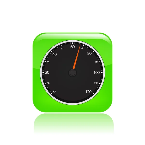 Vector illustration of single speedometer icon — Stock Vector