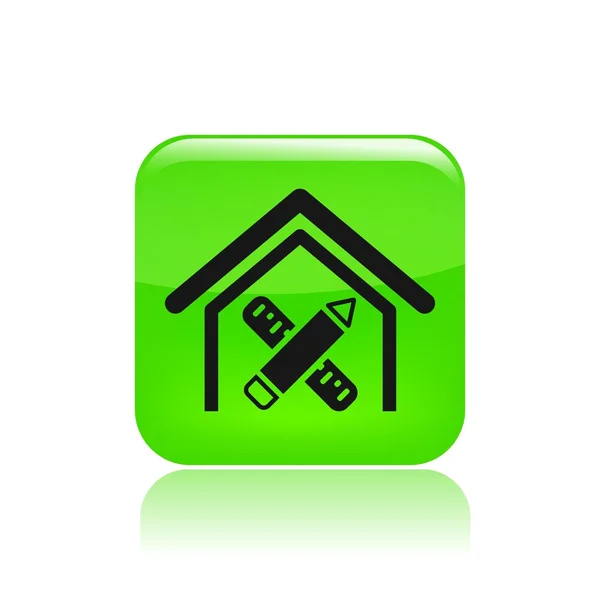 Illustration vectorielle de l'icône de design de maison unique — Image vectorielle