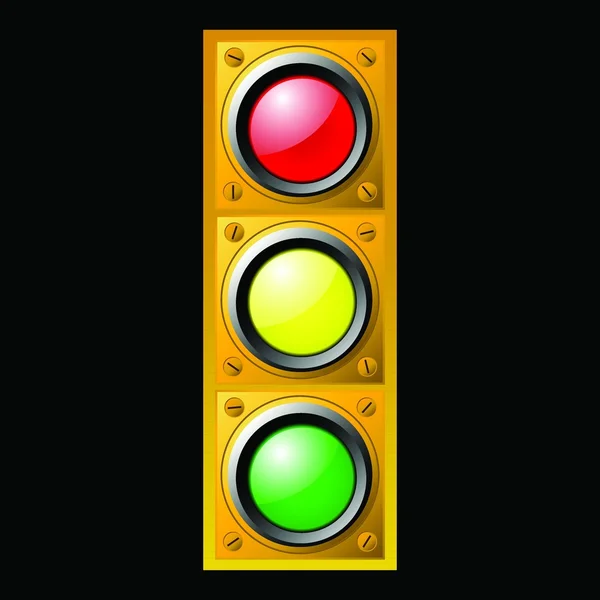 Vektorové ilustrace semaforu jediné ikony — Stockový vektor