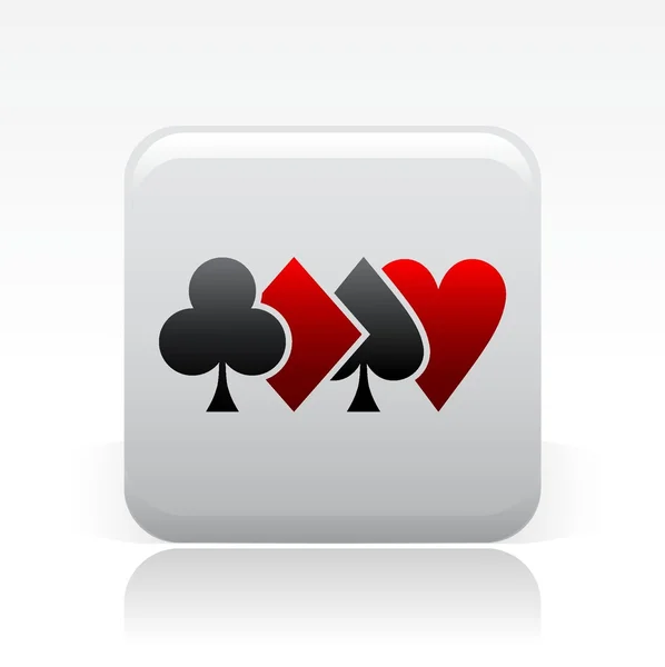 Ilustração vetorial do ícone de poker único — Vetor de Stock