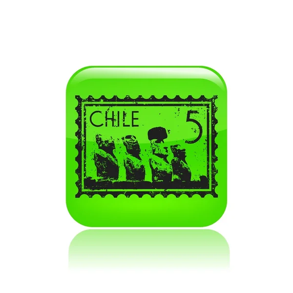 Illustrazione vettoriale dell'icona del Cile singolo — Vettoriale Stock