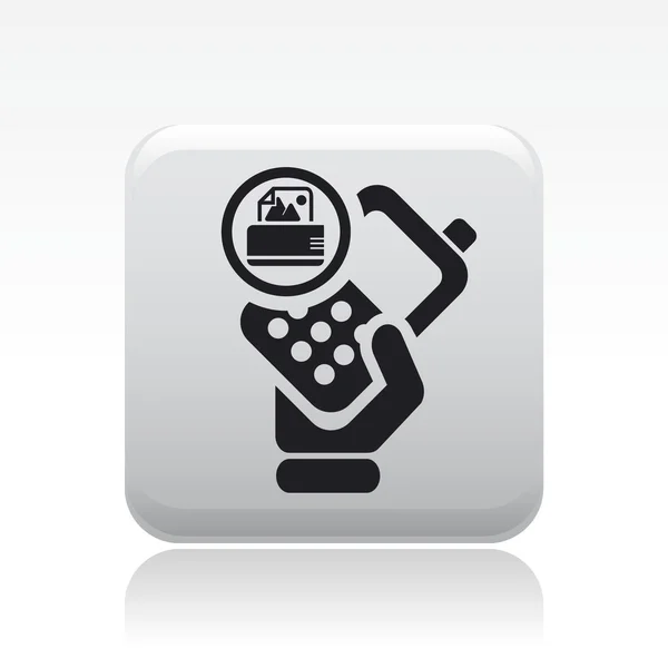 Ilustración vectorial del icono de teléfono de impresión única — Vector de stock
