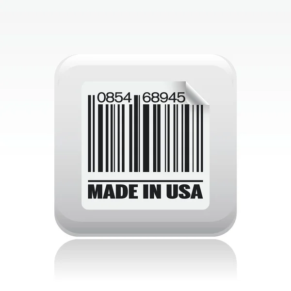 Ilustración vectorial de single made in USA icon — Vector de stock