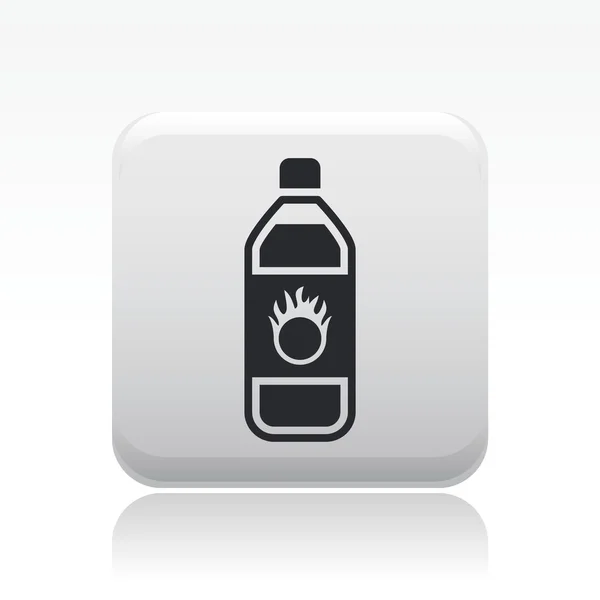 Vektoros illusztráció egyetlen veszély üveg ikon — Stock Vector